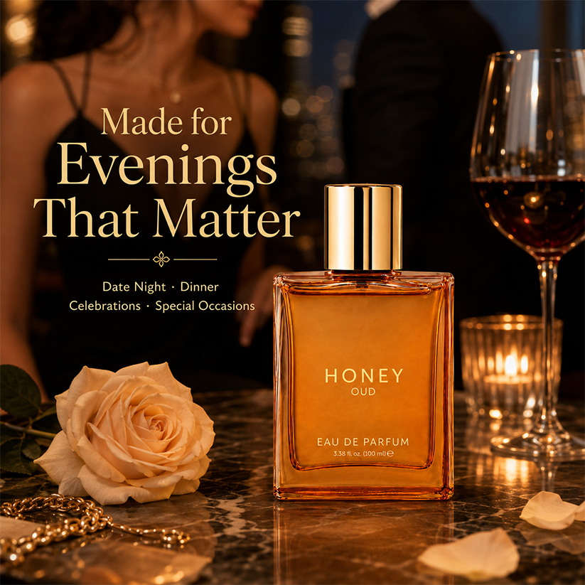 Honey Oud Perfume 100ml | Warm Floral Spicy Fragrance | Vegan Formula
