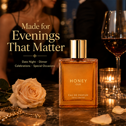 Honey Oud Perfume 100ml | Warm Floral Spicy Fragrance | Vegan Formula
