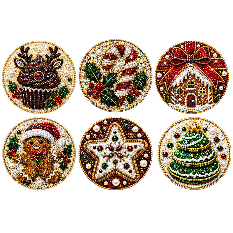 Christmas DIY Diamond Painting Ornaments Kit, Gift for Holiday Home Party